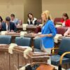 La consejera de Empresa, Empleo y Economía Social, Marisa López Aragón, durante su comparecencia en la Asamblea Regional.